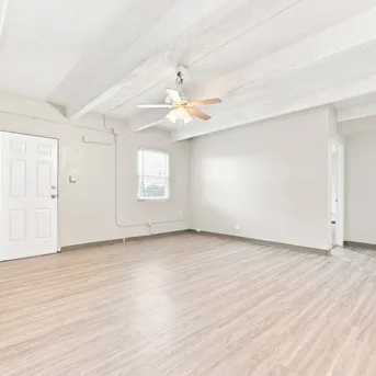 Julian Square Apartments open concept living room alternate angle